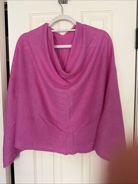 Pink Pineapple poncho cashmere blend